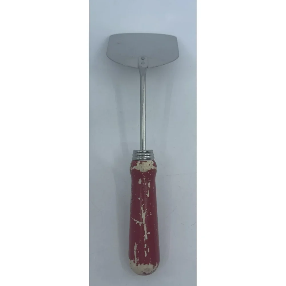 Vtg Suzie Q Spatula Flipper Stainless Red Wood Handle‎ USA 12
